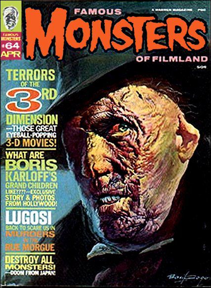 Famous Monsters of Filmland # 64 magazine back issue Famous Monsters of Filmland magizine back copy 
