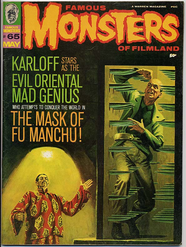 Famous Monsters of Filmland # 65 magazine back issue Famous Monsters of Filmland magizine back copy 