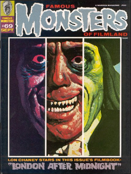 Famous Monsters of Filmland # 69 magazine back issue Famous Monsters of Filmland magizine back copy 