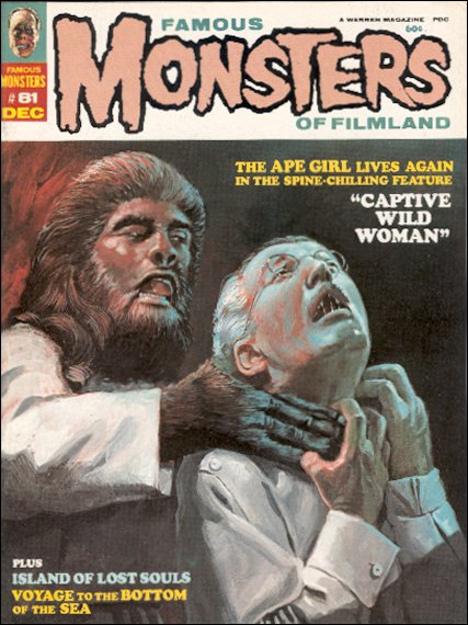 Famous Monsters of Filmland # 81 magazine back issue Famous Monsters of Filmland magizine back copy 