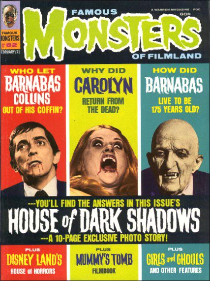 Famous Monsters of Filmland # 82 magazine back issue Famous Monsters of Filmland magizine back copy 