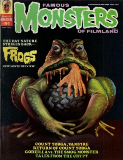 Famous Monsters of Filmland # 91 magazine back issue Famous Monsters of Filmland magizine back copy 