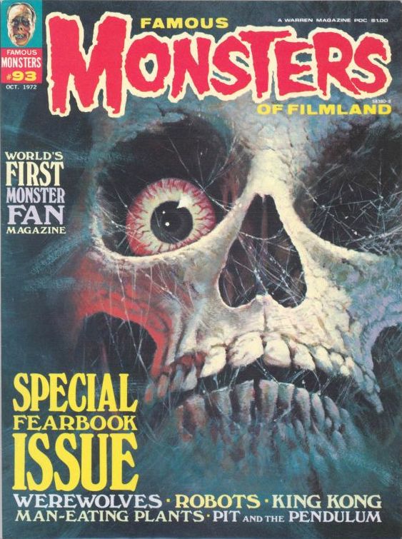Famous Monsters of Filmland # 93 magazine back issue Famous Monsters of Filmland magizine back copy 