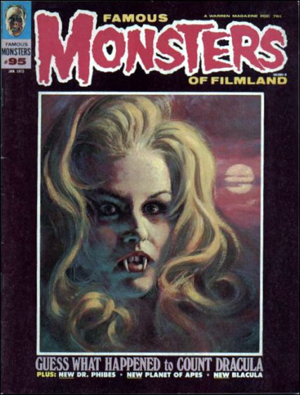 Famous Monsters of Filmland # 95 magazine back issue Famous Monsters of Filmland magizine back copy 