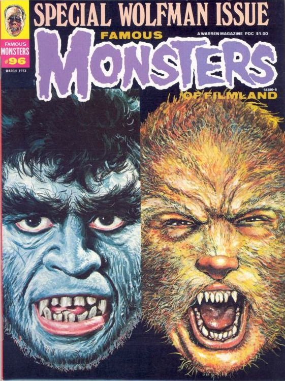 Famous Monsters of Filmland # 96 magazine back issue Famous Monsters of Filmland magizine back copy 