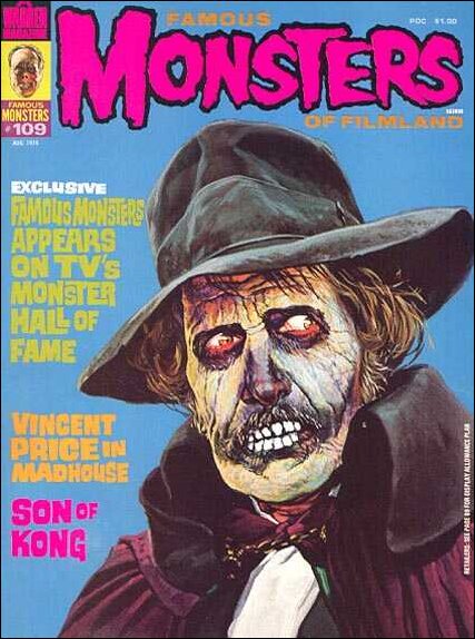 Famous Monsters of Filmland # 109 magazine back issue Famous Monsters of Filmland magizine back copy 