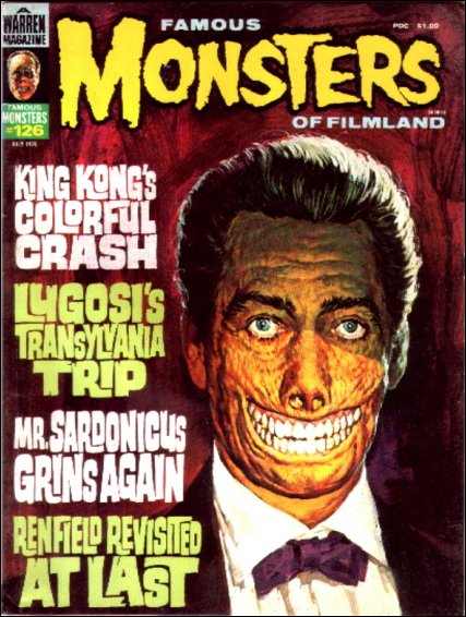 Famous Monsters of Filmland # 126 magazine back issue Famous Monsters of Filmland magizine back copy 