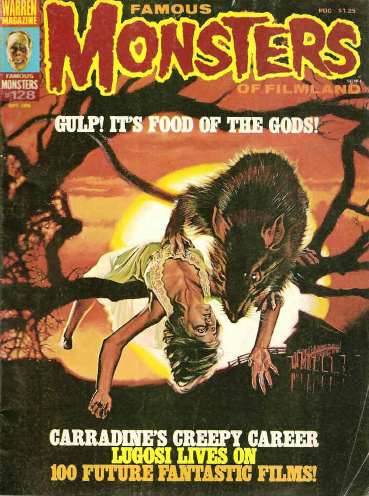Famous Monsters of Filmland # 128 magazine back issue Famous Monsters of Filmland magizine back copy 