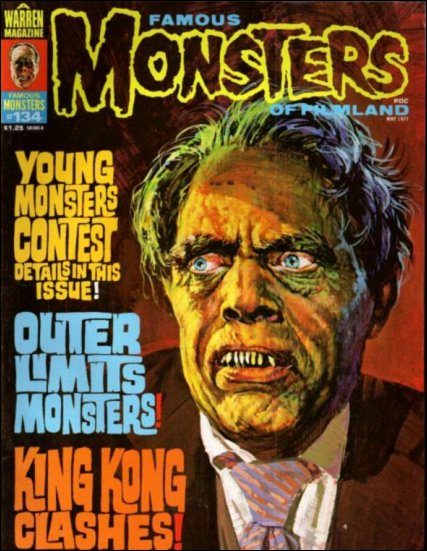 Famous Monsters of Filmland # 134 magazine back issue Famous Monsters of Filmland magizine back copy 