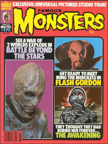 Famous Monsters of Filmland # 170 magazine back issue Famous Monsters of Filmland magizine back copy 