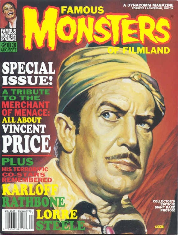 Famous Monsters of Filmland # 203 magazine back issue Famous Monsters of Filmland magizine back copy 