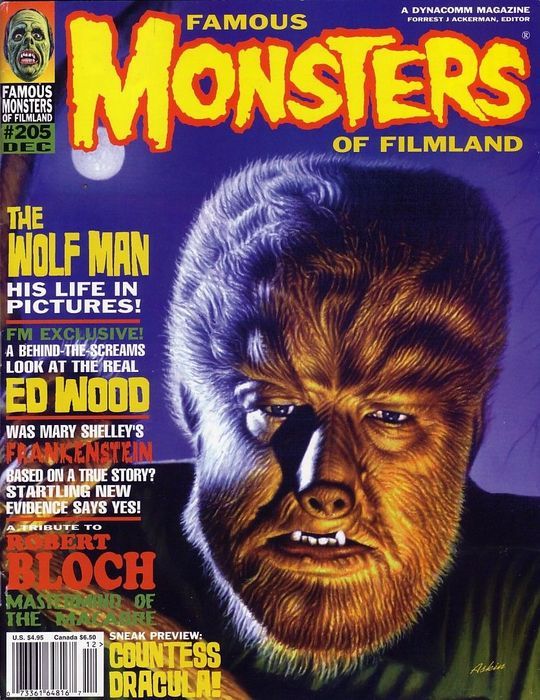 Famous Monsters of Filmland # 205 magazine back issue Famous Monsters of Filmland magizine back copy 