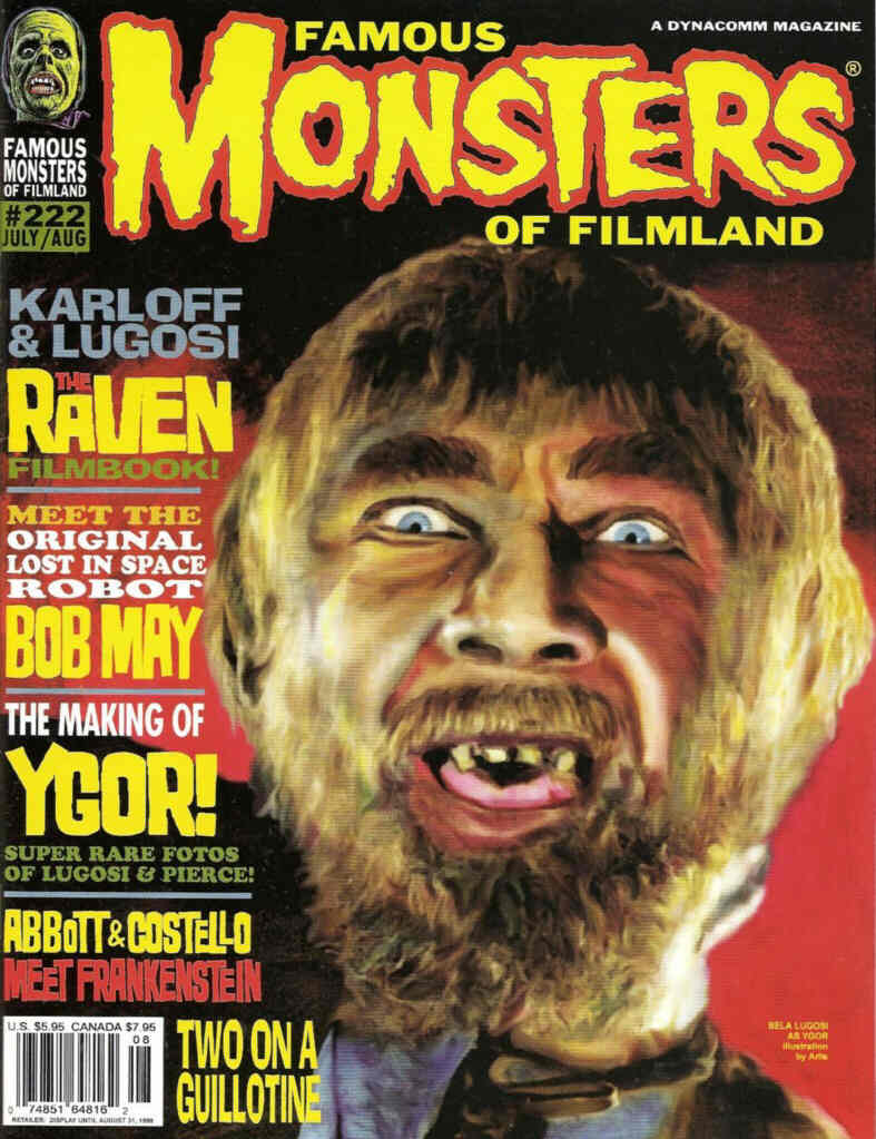Famous Monsters of Filmland # 222 magazine back issue Famous Monsters of Filmland magizine back copy 