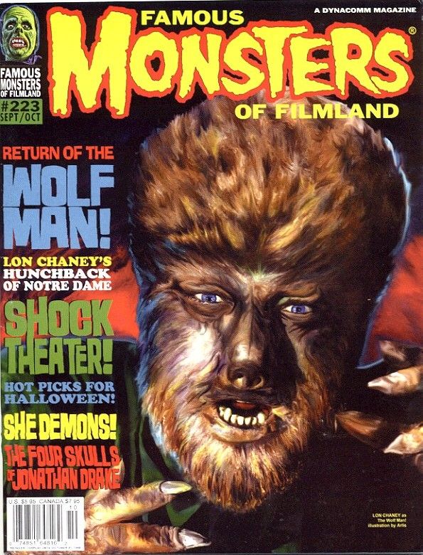 Famous Monsters of Filmland # 223 magazine back issue Famous Monsters of Filmland magizine back copy 