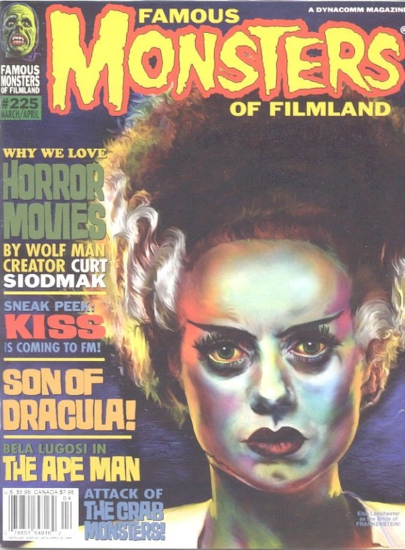 Famous Monsters of Filmland # 225 magazine back issue Famous Monsters of Filmland magizine back copy 