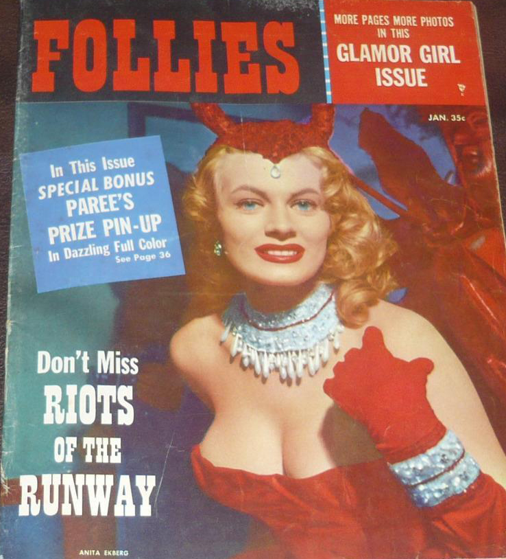 Follies January 1956 magazine back issue Follies magizine back copy Follies January 1956 Vintage Pin-Up Girls Adult Magazine Back Issue Beautiful Ornamental Naked Women. More Pages More Photos In This Glamor Girl Issue.
