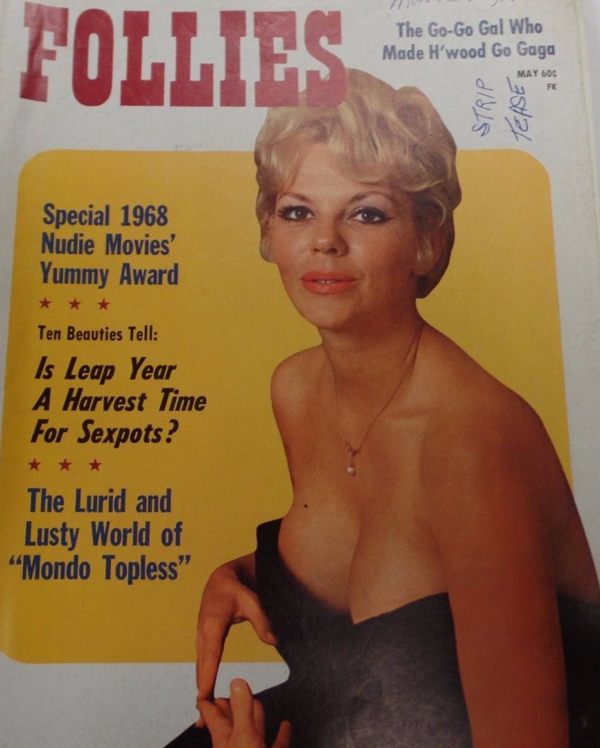 Follies May 1968 magazine back issue Follies magizine back copy Follies May 1968 Vintage Pin-Up Girls Adult Magazine Back Issue Beautiful Ornamental Naked Women. The Go-Go Gal Who Made H' Wood Go Gaga.