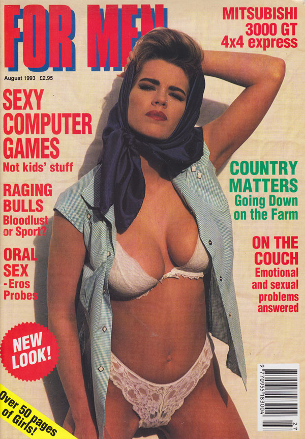 For Men August 1993 magazine back issue For Men magizine back copy for men magazine 1993 back issues  oral sex tips naughty girls spread wide sexy computer games kinky