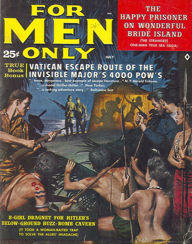 For Men Only July 1961 magazine back issue For Men Only magizine back copy 