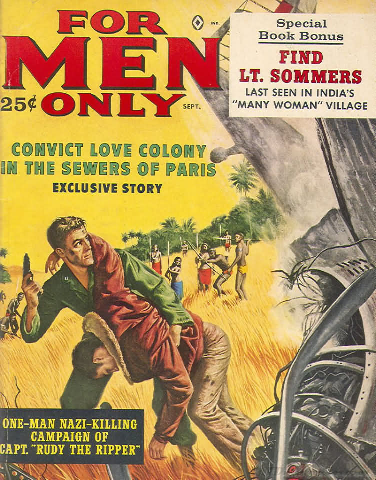 For Men Only September 1961 magazine back issue For Men Only magizine back copy 