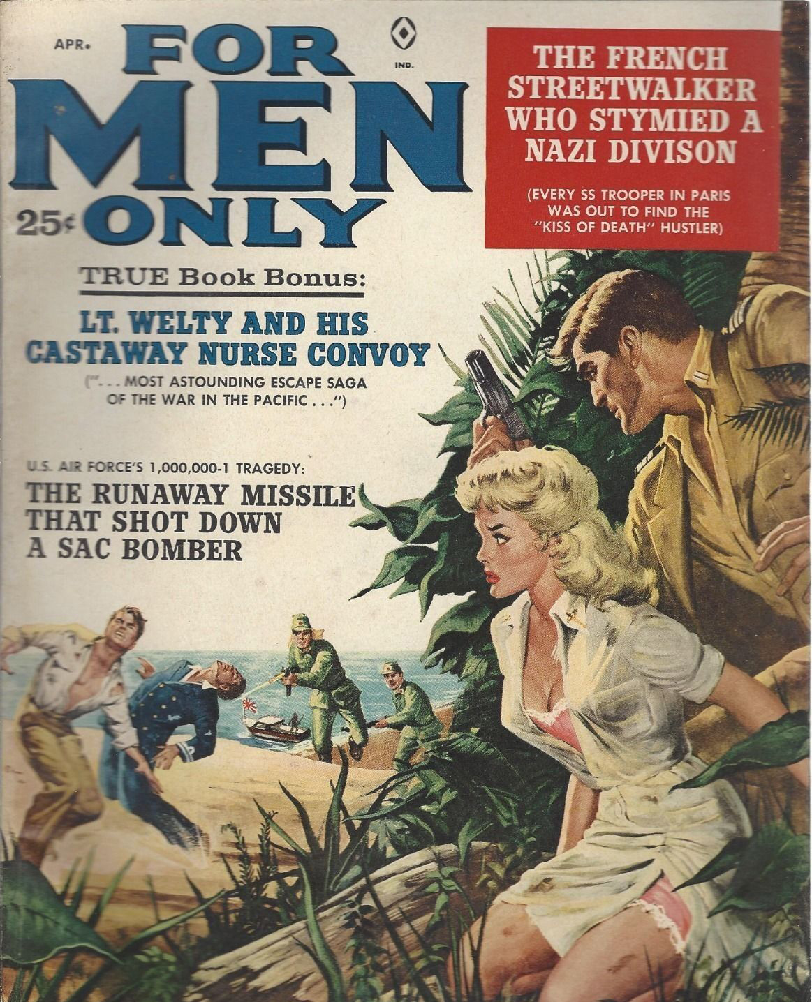 For Men Only April 1962 magazine back issue For Men Only magizine back copy 