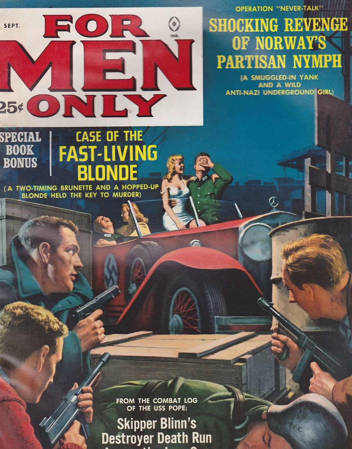 For Men Only September 1962 magazine back issue For Men Only magizine back copy 