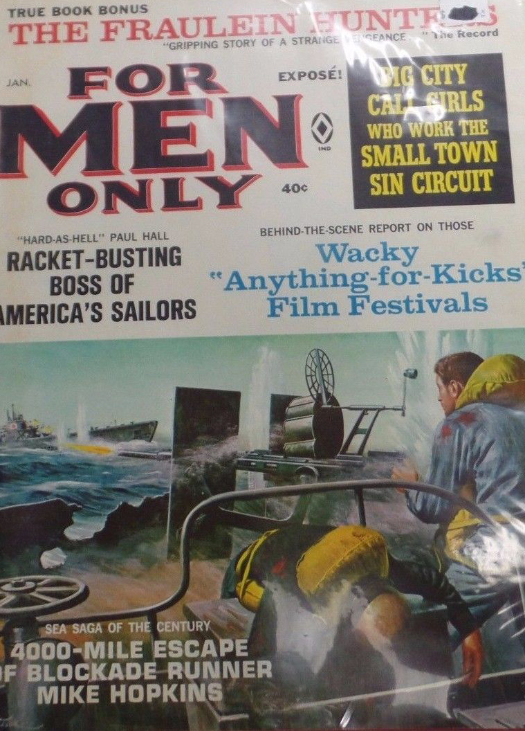 For Men Only January 1966 magazine back issue For Men Only magizine back copy 