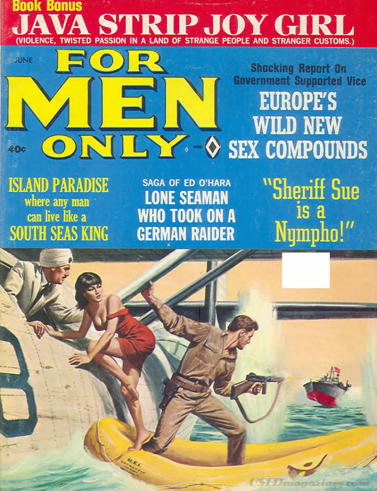 For Men Only June 1966 magazine back issue For Men Only magizine back copy 