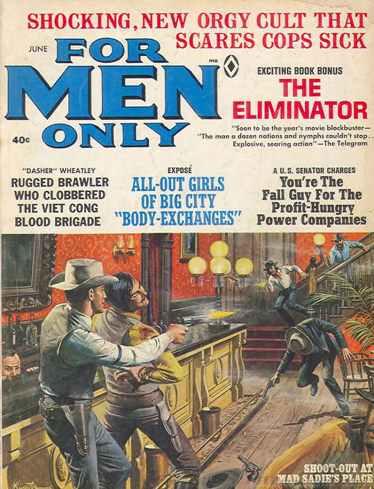 For Men Only June 1967 magazine back issue For Men Only magizine back copy 