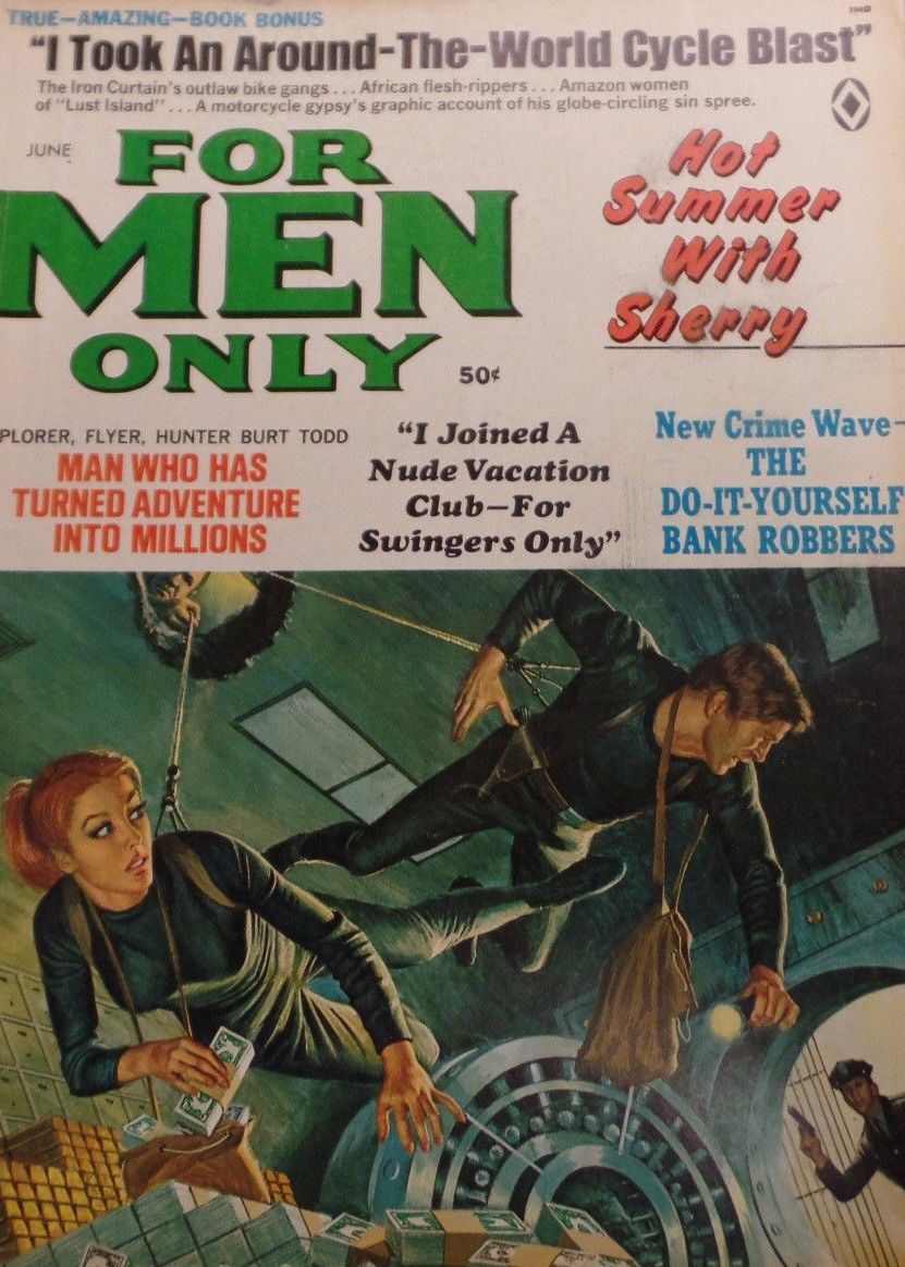 For Men Only June 1968 magazine back issue For Men Only magizine back copy 