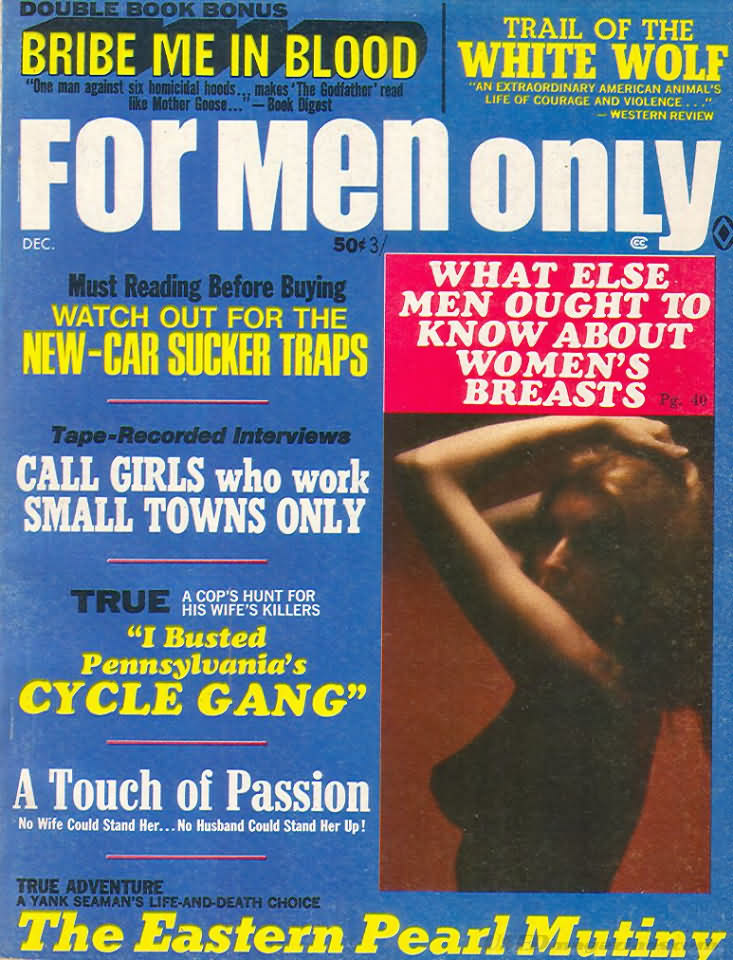 For Men Only December 1969 magazine back issue For Men Only magizine back copy 