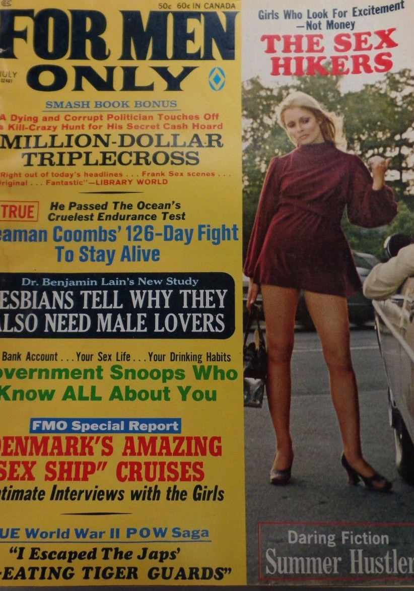 For Men Only July 1971 magazine back issue For Men Only magizine back copy 