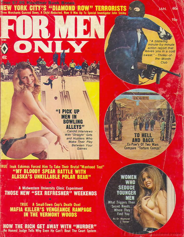 For Men Only January 1974 magazine back issue For Men Only magizine back copy 