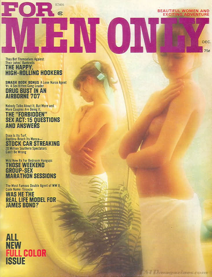 For Men Only December 1974 magazine back issue For Men Only magizine back copy 