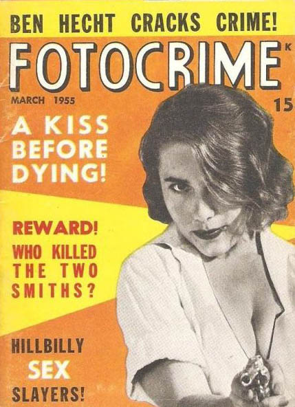 Fotocrime March 1955 magazine back issue Fotocrime magizine back copy 