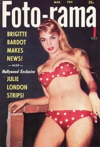 Brigitte Bardot magazine cover appearance Foto-rama March 1959