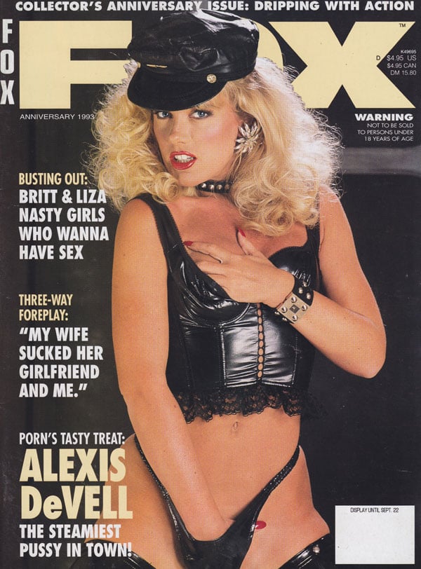 Fox Anniversary 1993 magazine back issue Fox magizine back copy fox magazine 1993 back issues hot sexy fetish porn mag hottest babes nude nasty girls hardcore kinky