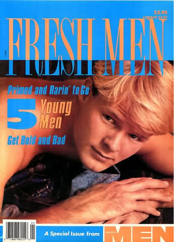 Freshmen February 1991 magazine back issue Freshmen magizine back copy Freshmen February 1991 Gay Adult Magazine Back Issue Published by Specialty Publications and Circulated by Flynt Distributing. Primed And Rarin To Go.