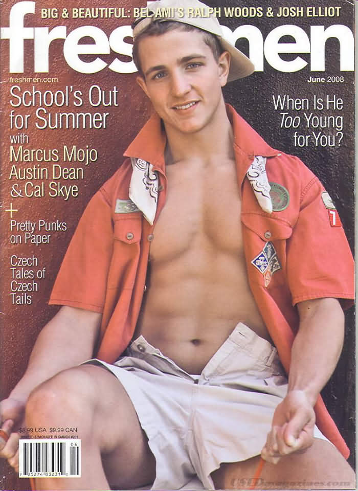 Freshmen June 2008 magazine back issue Freshmen magizine back copy Freshmen June 2008 Gay Adult Magazine Back Issue Published by Specialty Publications and Circulated by Flynt Distributing. School's Out For Summer With Marcus Mojo Austin Dean & Cal Skye.