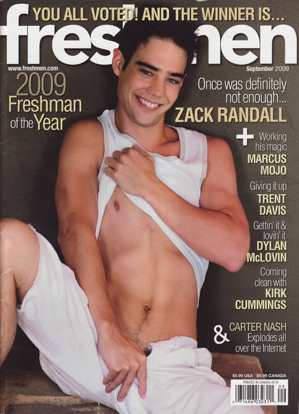 Freshmen September 2009 magazine back issue Freshmen magizine back copy You all voted and the winner is 2009 freshman of the year once was definitely zach randall marcus mo