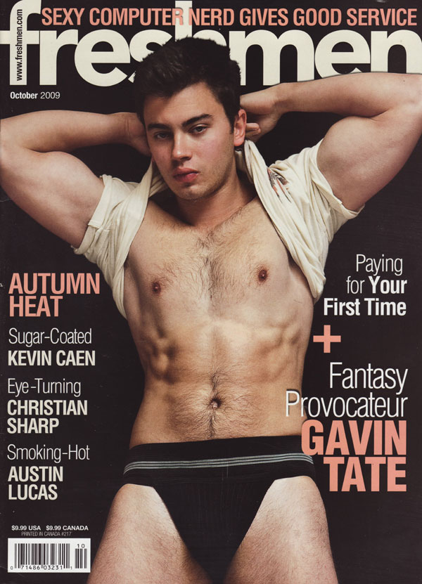 Freshmen October 2009 magazine back issue Freshmen magizine back copy Freshmen October 2009 Gay Adult Magazine Back Issue Published by Specialty Publications and Circulated by Flynt Distributing. Autumn Heat Sugar-Coated Kevin Caen.