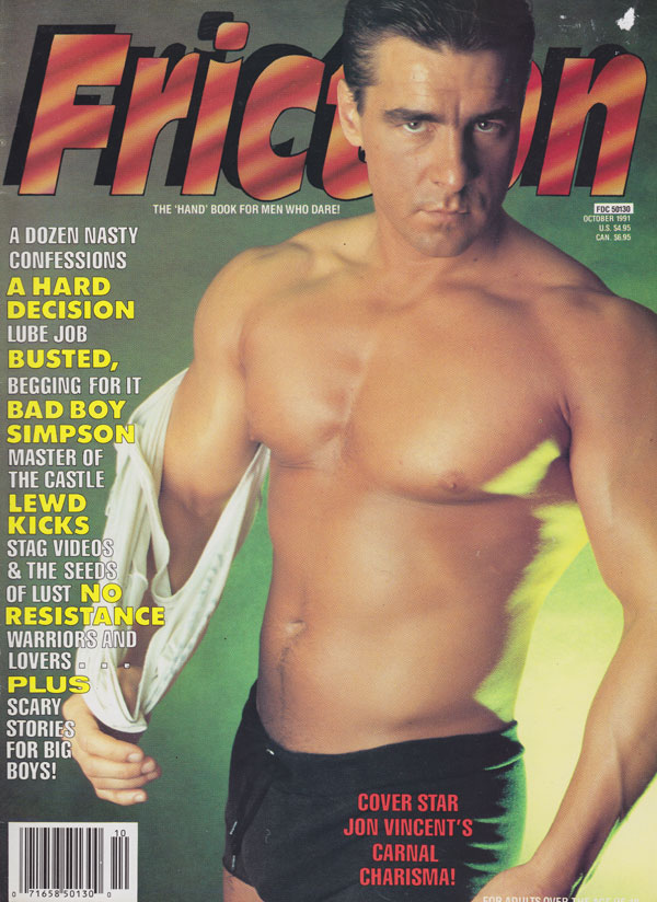 Friction October 1991 magazine back issue Friction magizine back copy friction gay porn magazine 1991 back isues hand book for men who dare naughty kinky muscle men nude 