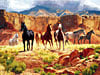 Canyon Horses, 2000 Piece Jigsaw Puzzle Made by FX