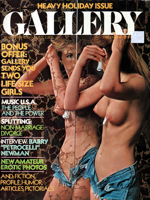 Gallery December 1975 magazine back issue Gallery magizine back copy december back issue gallery magazine, mag for men who love life, holiday issue, barry pretrocelli in