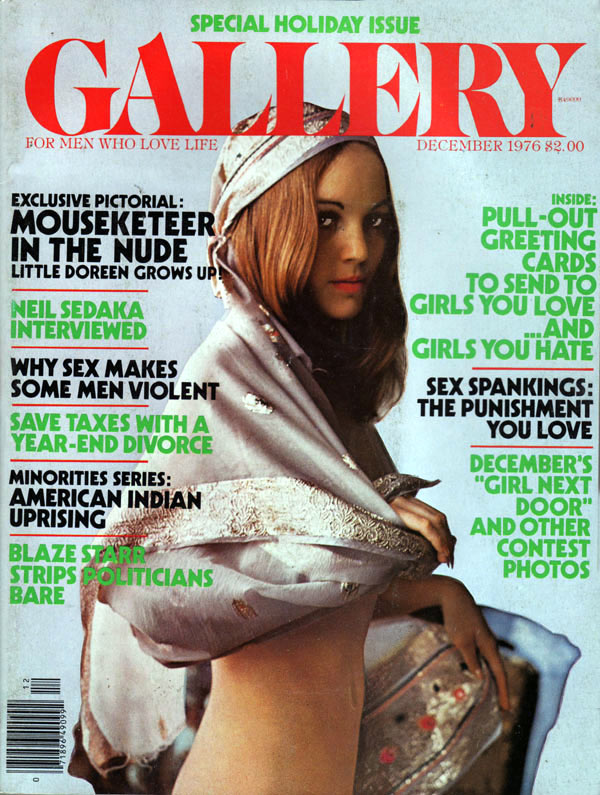 Gallery December 1976 magazine back issue Gallery magizine back copy gallery december 1976 back issue, mouseketeer in the nude, little doreen grown up, american indian m
