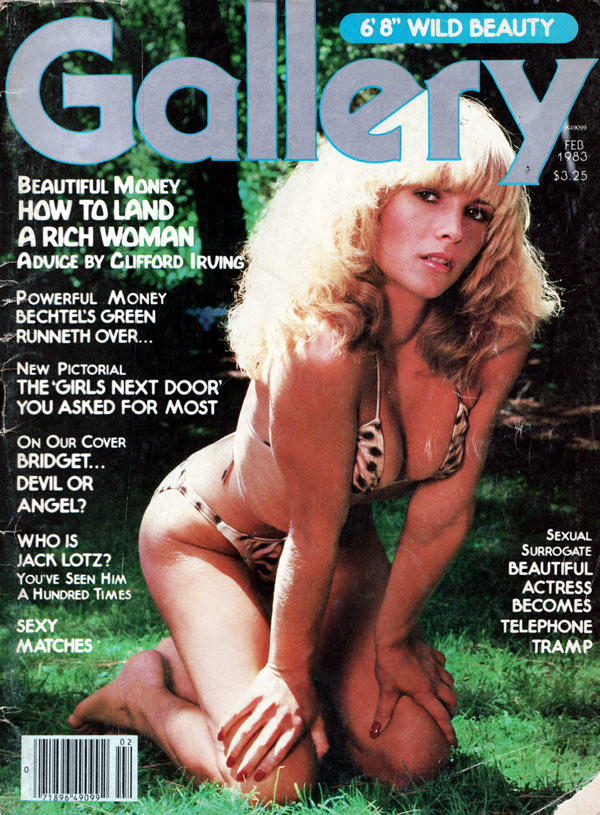 Gallery February 1983 magazine back issue Gallery magizine back copy gallery magazine back issues, nude women pictorial, erotic funny cartoons, political articles,  1983
