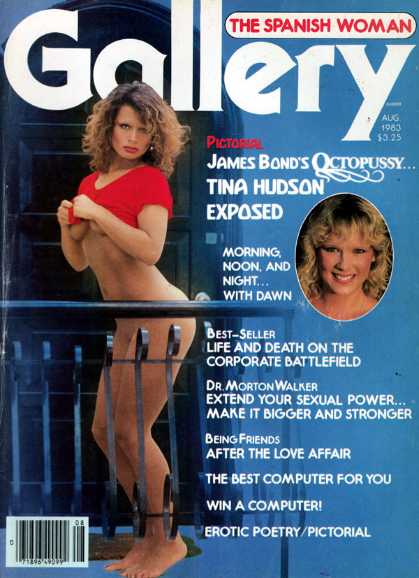 Gallery August 1983 magazine back issue Gallery magizine back copy gallery magazine back issues, nude women pictorial, erotic funny cartoons, political articles,  1983