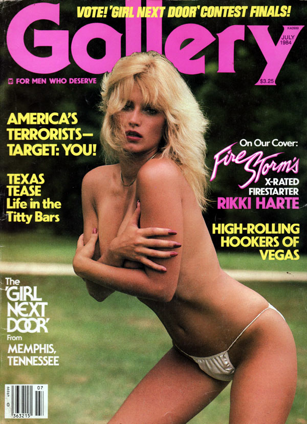 Gallery July 1984 magazine back issue Gallery magizine back copy gallery magazine back issues, nude women pictorial, erotic funny cartoons, political articles,  1984