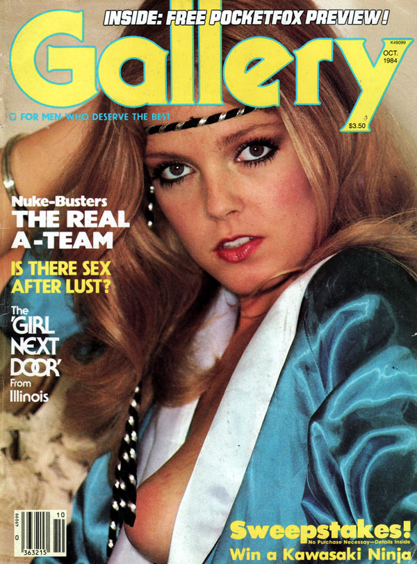 Gallery October 1984 magazine back issue Gallery magizine back copy gallery magazine back issues, nude women pictorial, erotic funny cartoons, political articles,  1984