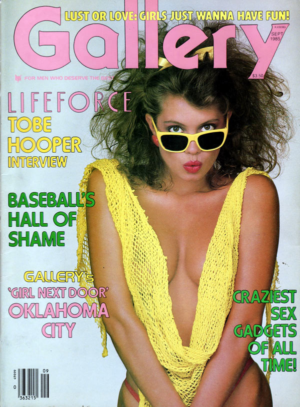 Gallery September 1985 magazine back issue Gallery magizine back copy gallery magazine back issues, nude women pictorial, erotic funny cartoons, political articles,  1985